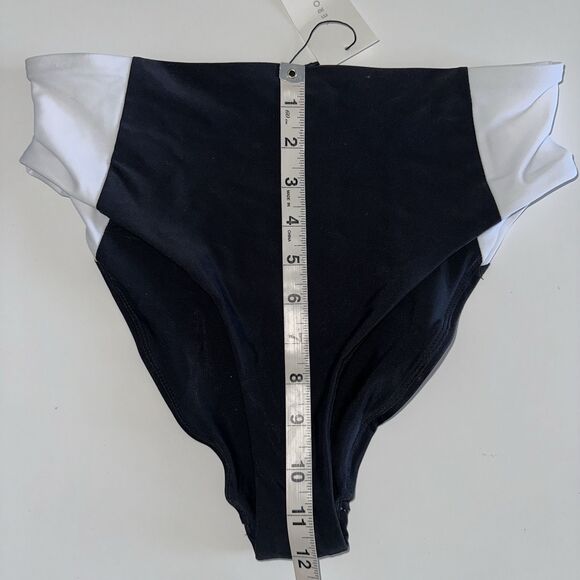 Veronica Beard Black White Ormond Bikini Bottom Swimwear Small Colorblock $158 - Picture 14 of 16